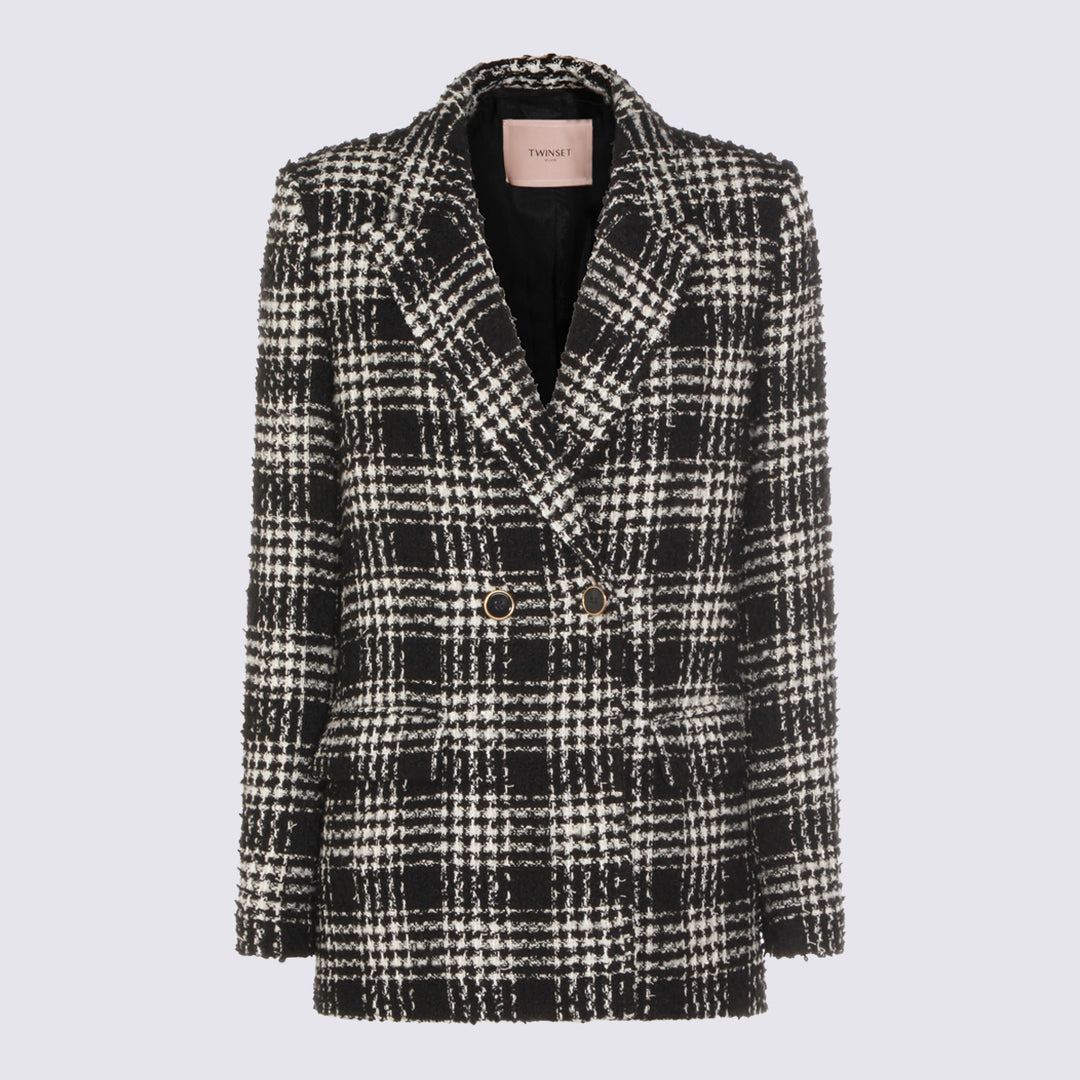 Twin-Set Jackets - BIG CHECK NERO/NEVE | 19f7ccc08b6542524dac7332d7a0864dd2e356db