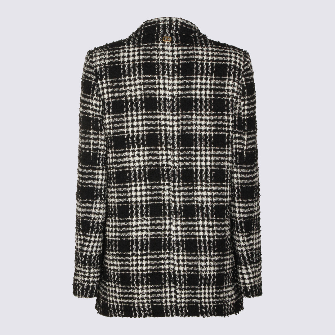 Twin-Set Jackets - BIG CHECK NERO/NEVE | 64c6a6658ede815e5e28c2a5f9df9b7070de3a38