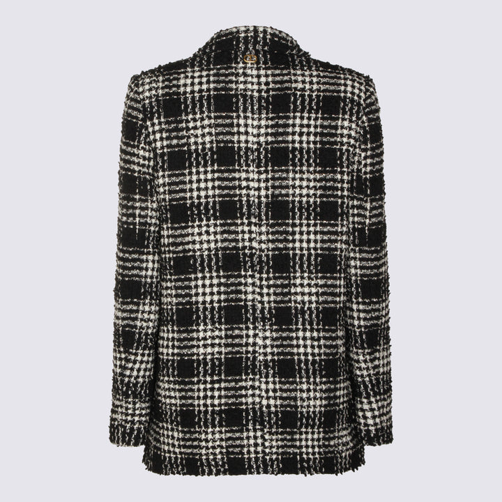 Twin-Set Jackets - BIG CHECK NERO/NEVE | 64c6a6658ede815e5e28c2a5f9df9b7070de3a38