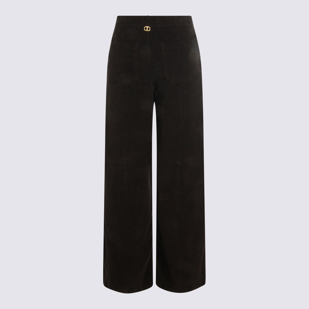 Twin-Set Trousers - BLACK CHOCOLATE | b5898c72bb0e9e9ac4318284619b9da4c0befc77