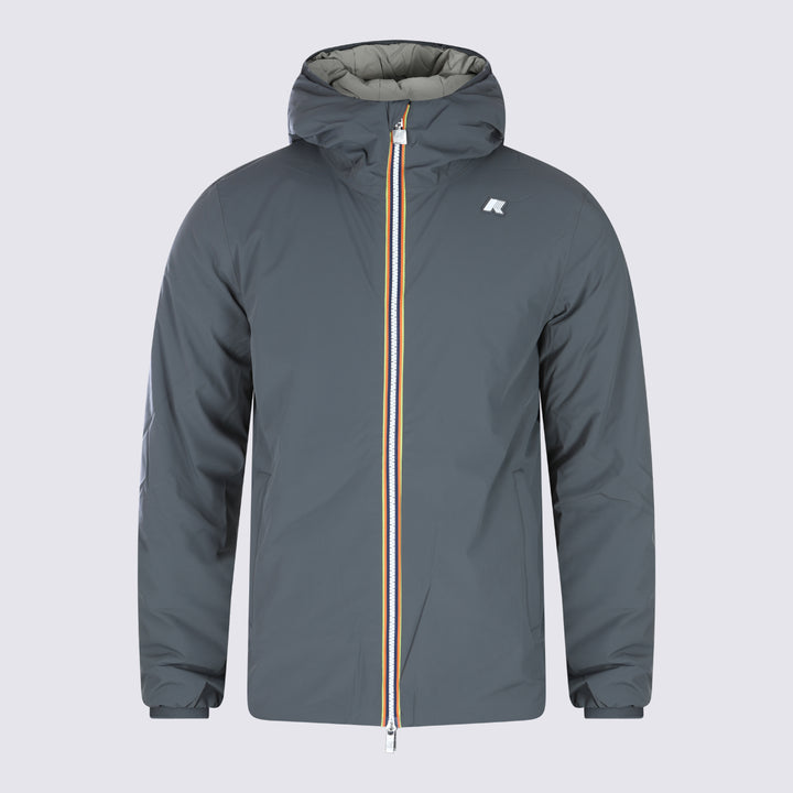 K-Way Jackets - GREY SHADOW-GREEN OAK | 91613b377f6a83259655a227265a14e5057264d0