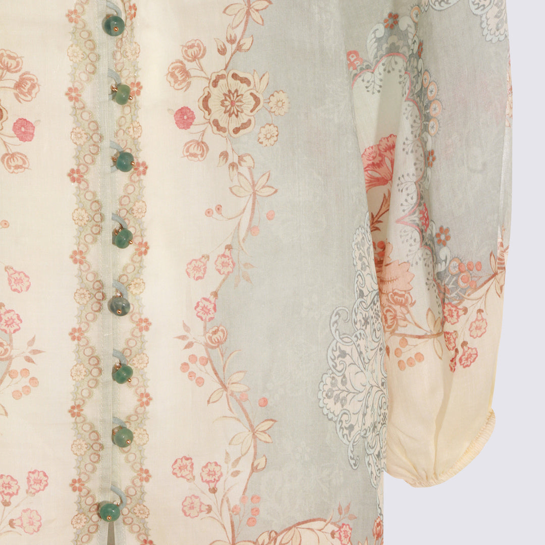 Zimmermann Shirts - WALLPAPER FLORAL MINT | 59927da4d1a984ec4146a14e35c7c59a14218df5