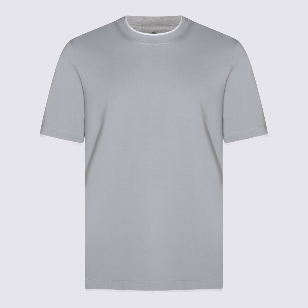 Brunello Cucinelli T-shirts and Polos - Blue and green | d6dc3cacdbed84eb34d7d3d1db12ca3b206b3f8b