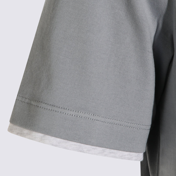 Brunello Cucinelli T-shirts and Polos - Blue and green | bf87847cb5bf9a3e8c0bad4286ca9eb1c74de40a