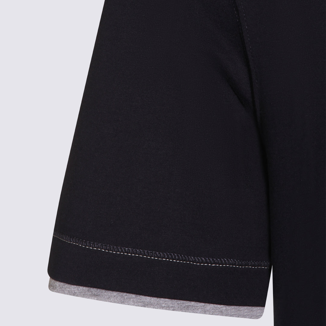 Brunello Cucinelli T-shirts and Polos - Blue and green | 246b1b61203f611c7c26021264e1ce6163f2d9fb