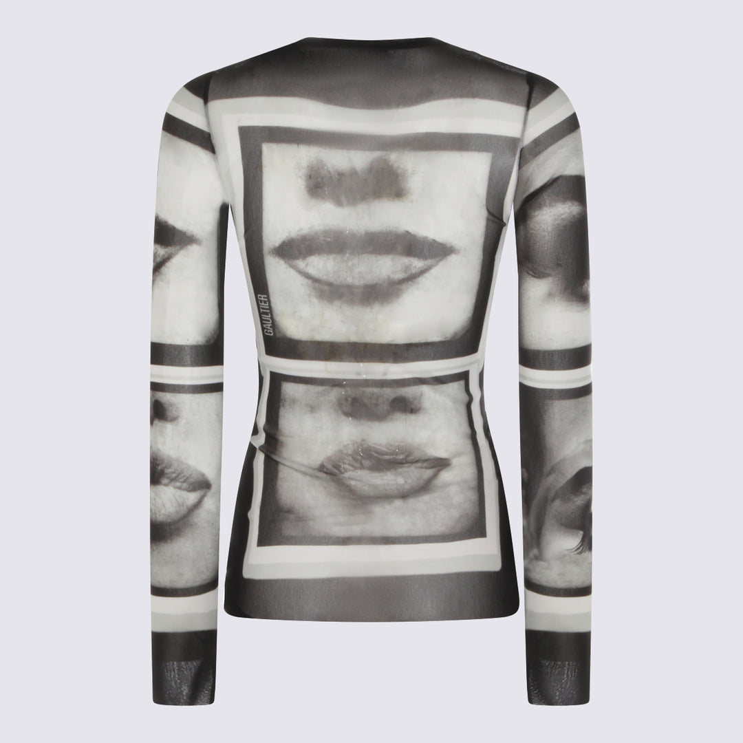 Jean Paul Gaultier Top - BLACK/GREY/WHITE | 762e0cf6e6c95f10c7730a60e645616f267b690a