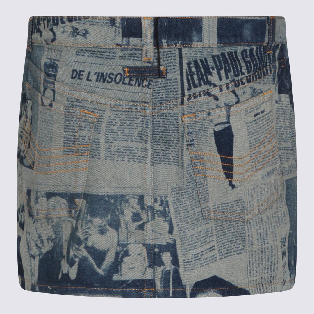 Jean Paul Gaultier Skirts - INDIGO/BEIGE | 6be60529b0a2167af57de594f6582f32e6ded7d7