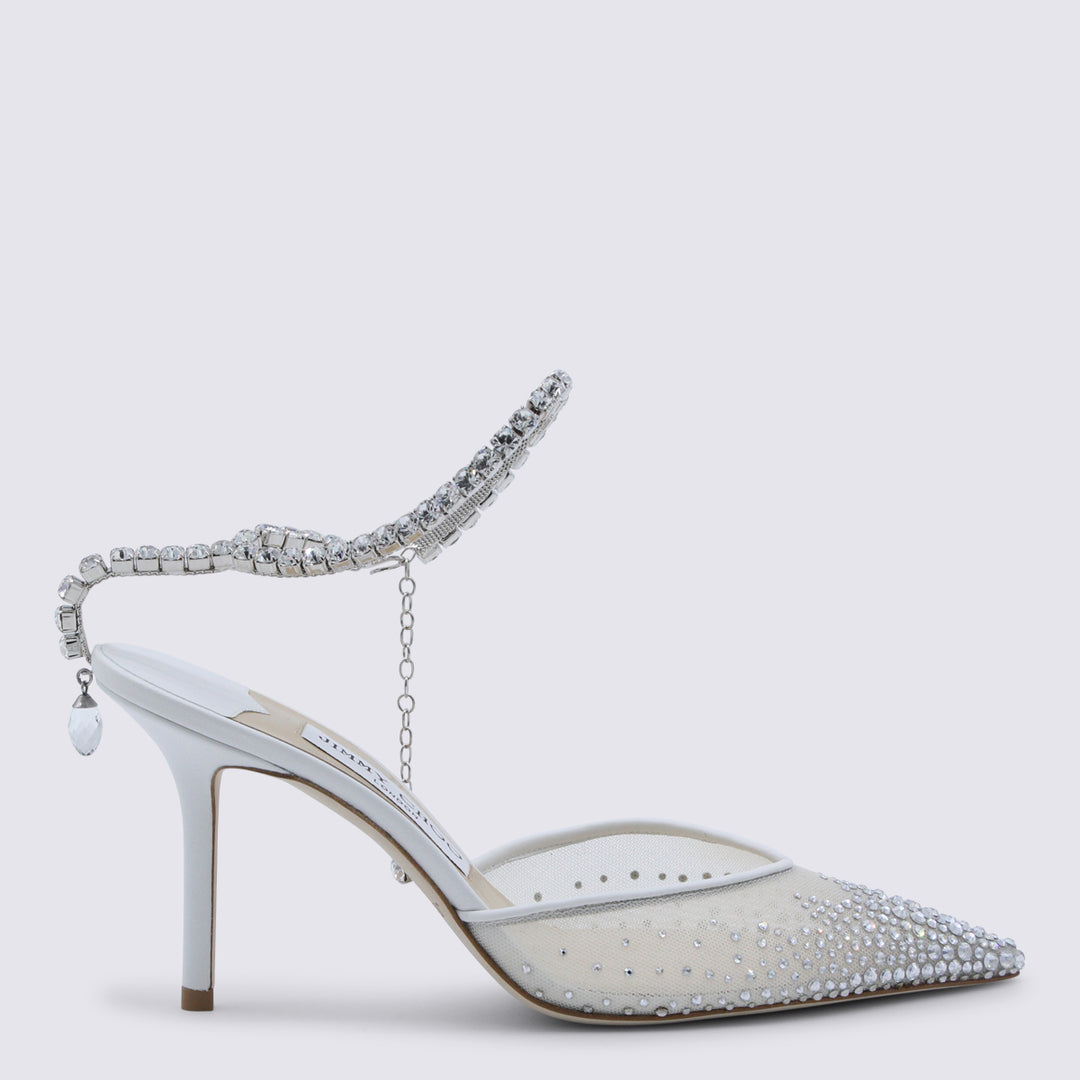 Jimmy Choo With Heel - WHITE/CRYSTAL | ea5a988339f99b13a1de729d66d75eb2a0c62893