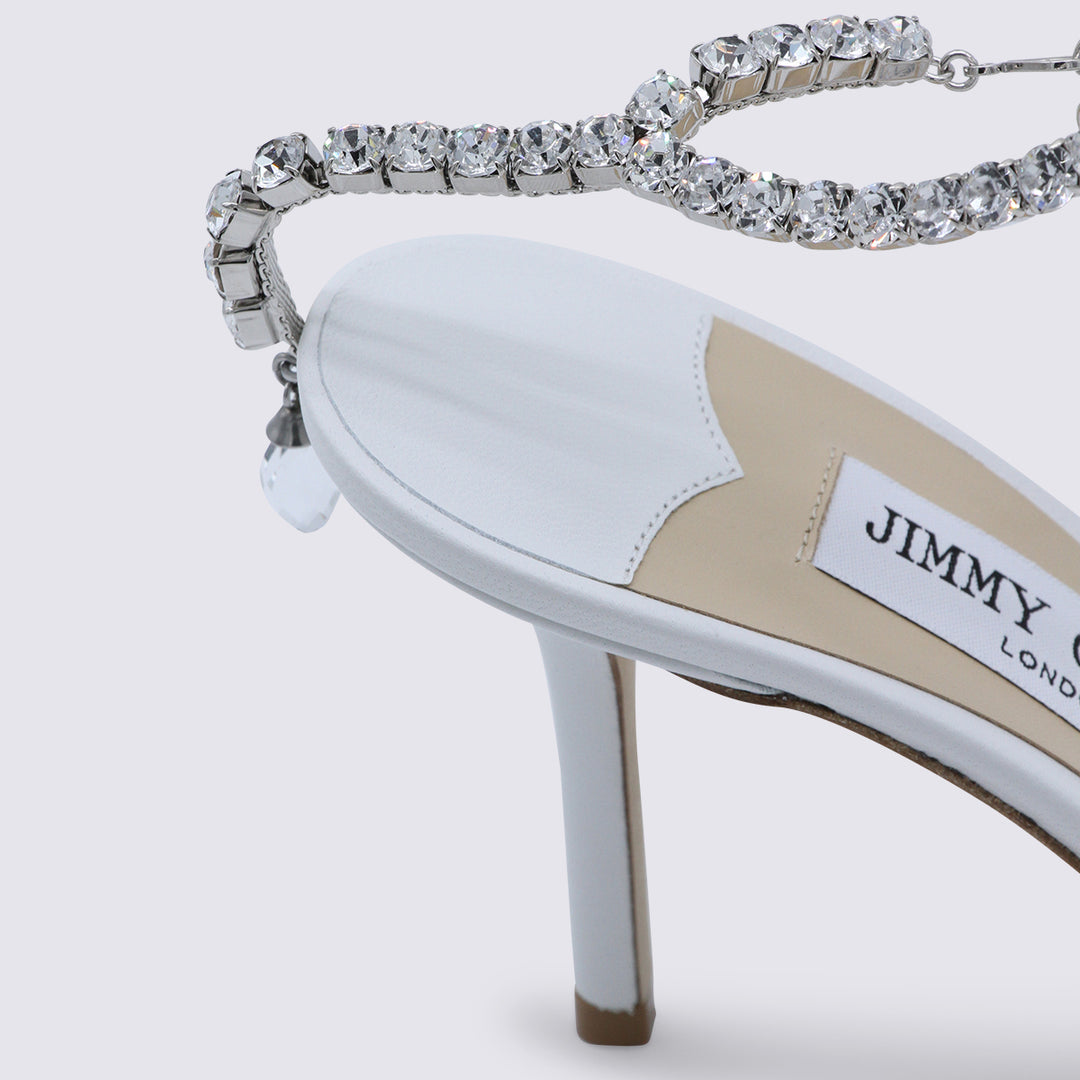 Jimmy Choo With Heel - WHITE/CRYSTAL | 7e724a27ead422525ab61b6f97bbdf01d4a2a487