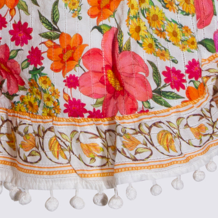 Farm Rio Shorts - BANANA FLOWERS OFF-WHITE | 62d87e174fcb824270f950b7ca61a01ad6687c89