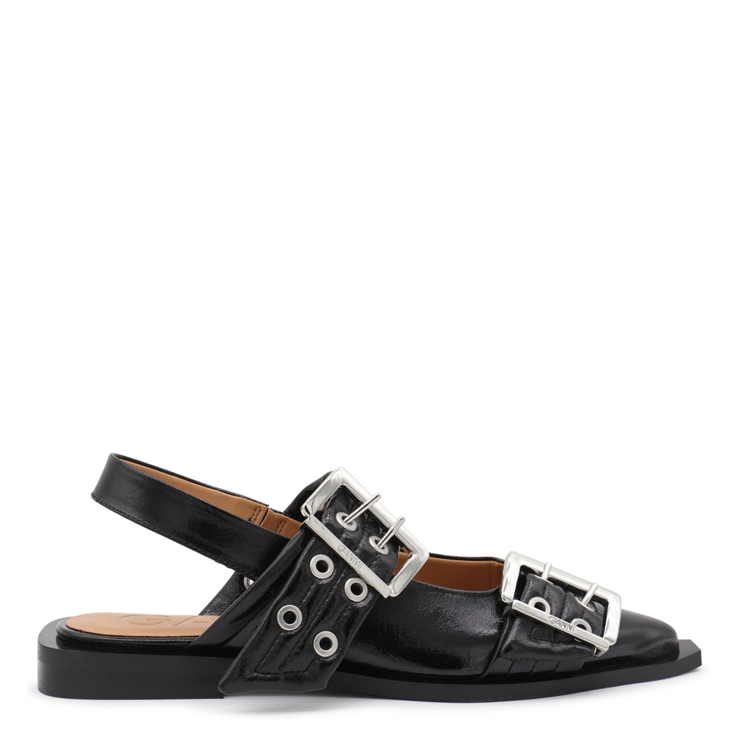 Ganni Flat shoes - Blacks and greys | 5fa52ab2e0d7fbcd25b68d043e0fdcba65cffcda