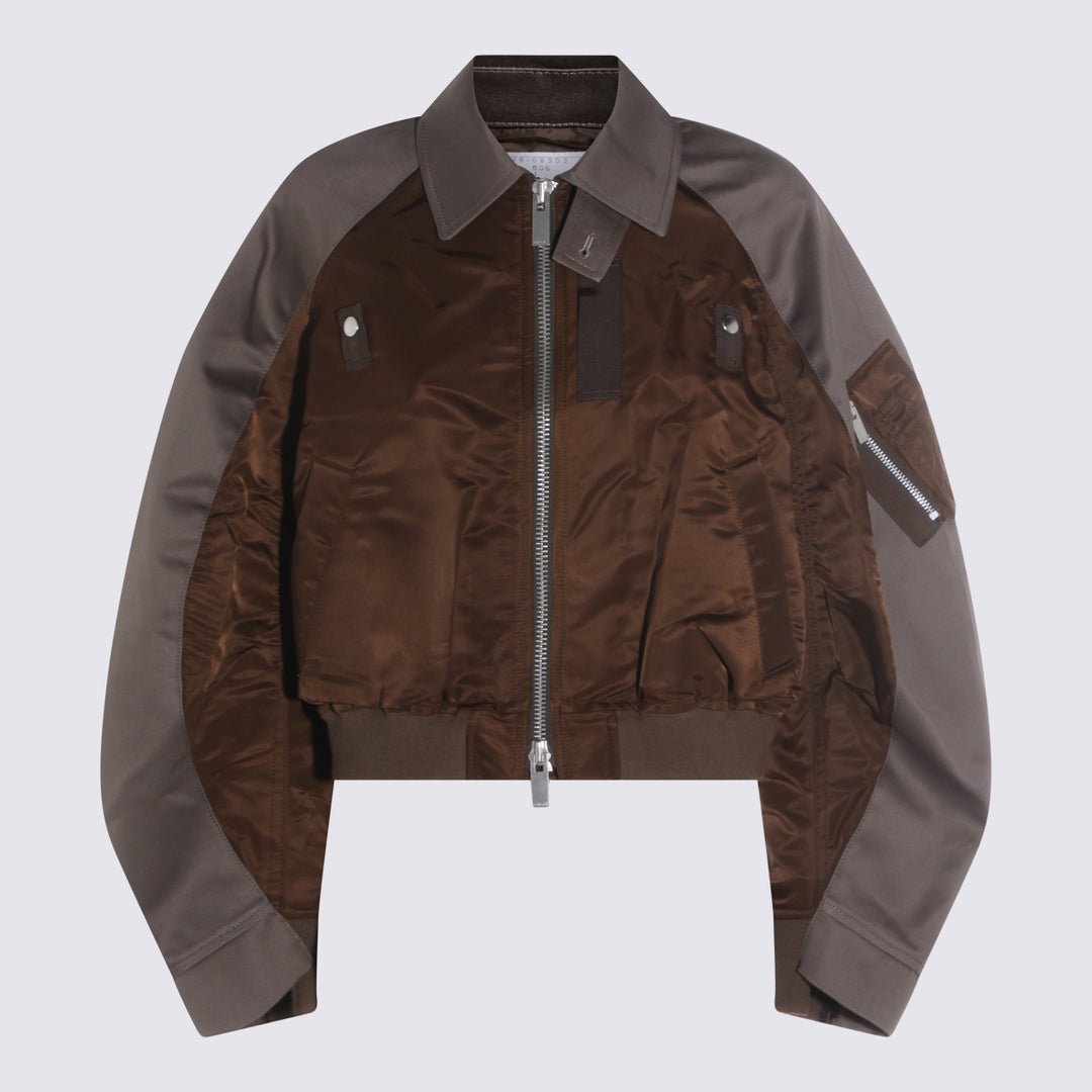 Sacai Jackets - BROWN/GREY | d3325dfda3ed6652ce2b19117868ce891f5b02a3