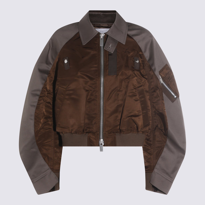 Sacai Jackets - BROWN/GREY | d3325dfda3ed6652ce2b19117868ce891f5b02a3