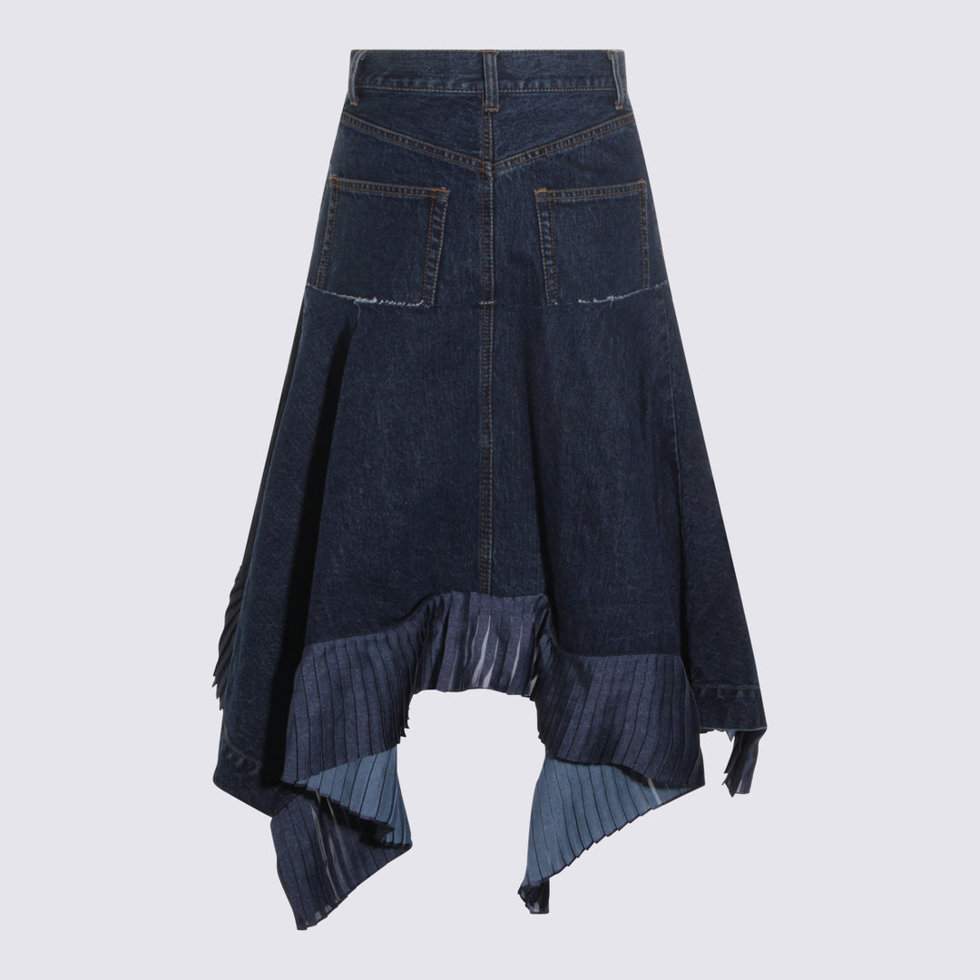 Sacai Skirts - Blu e verdi | 47d306519d82afa9861c2e52239f09dbf5a288fd