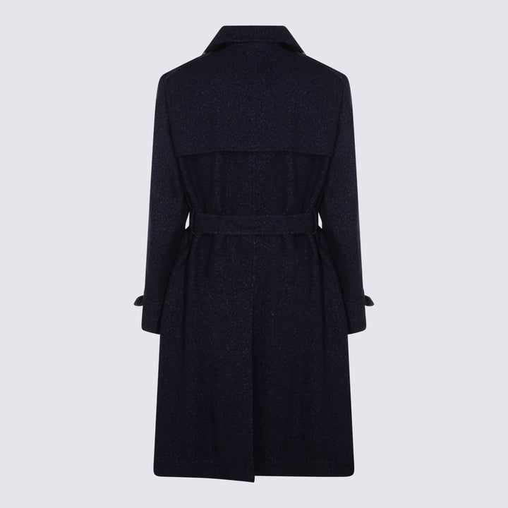 Brunello Cucinelli Coats - Navy | 04445b9ddb8c01efe923cf25aad355ab975f8ea6