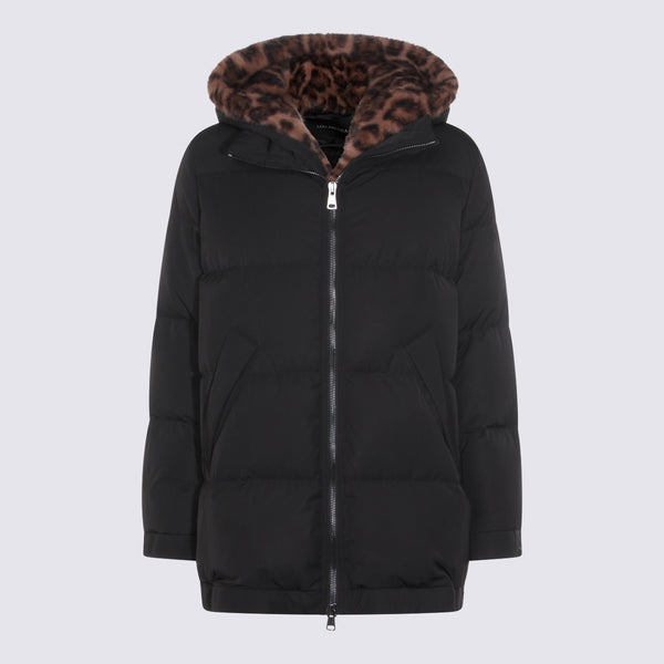 Black/Leopard Coat
