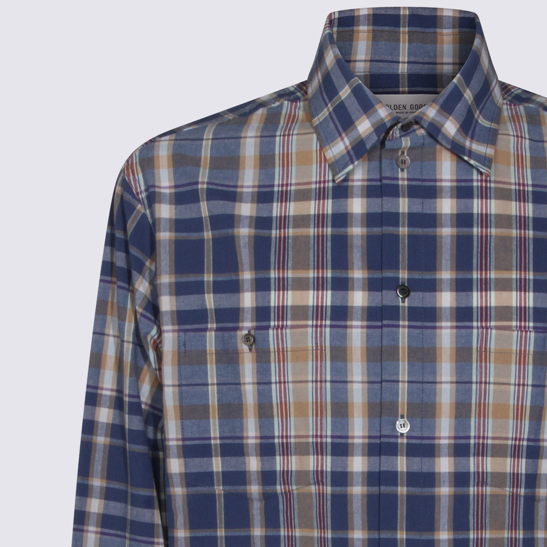 Golden Goose Shirts - NEW WHEAT/INDIGO BLUE/OLD RED | b3c5a27d5c11d99e721656d97091b10932798517