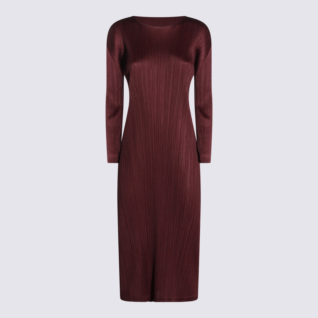 Pleats Please Issey Miyake Dresses - Marroni | dc0514f421ad331c2a3dfaef4c53b1e46ca86a84
