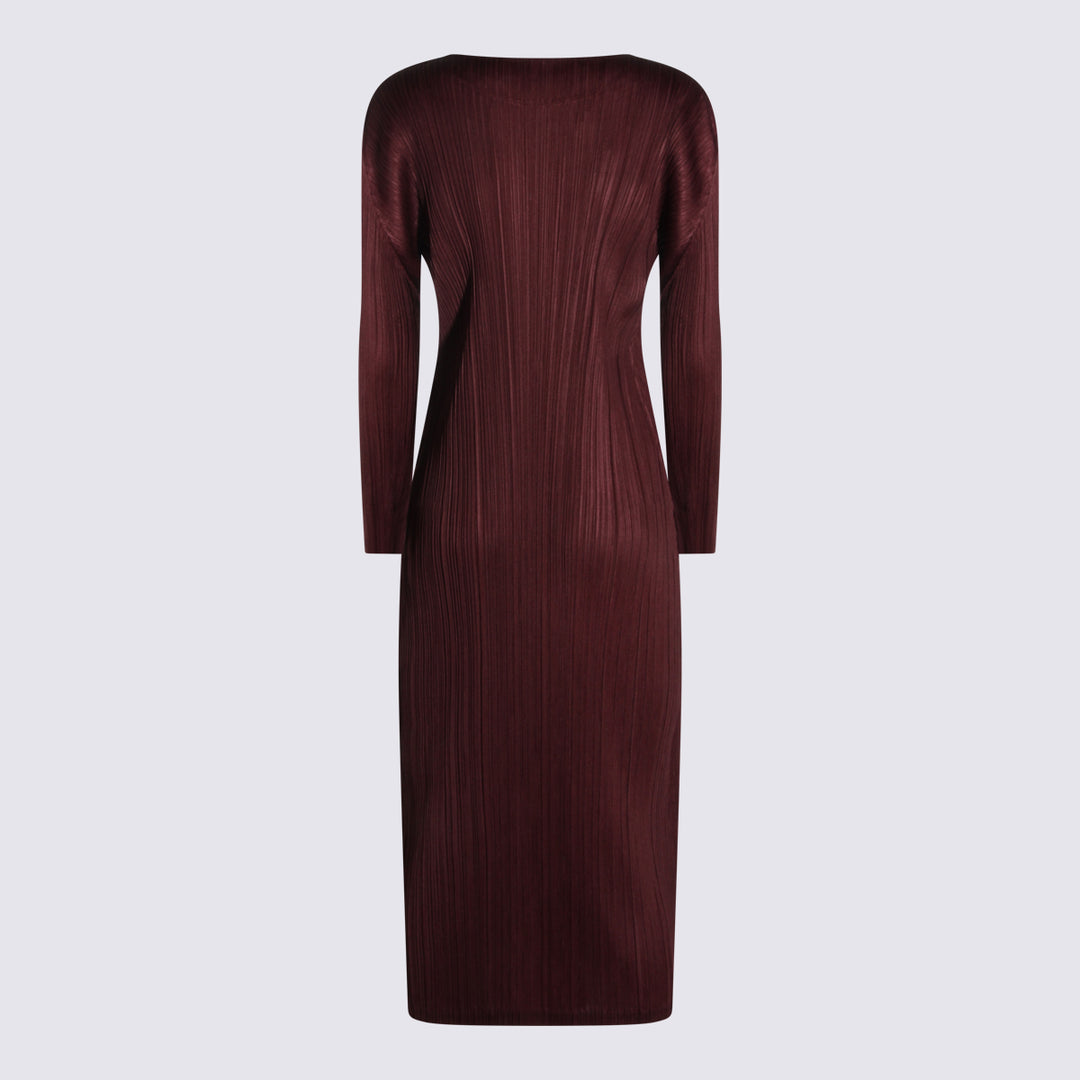 Pleats Please Issey Miyake Dresses - Marroni | ba03ecf6723dc0af37cdeea9aefc4d05a8e1d083