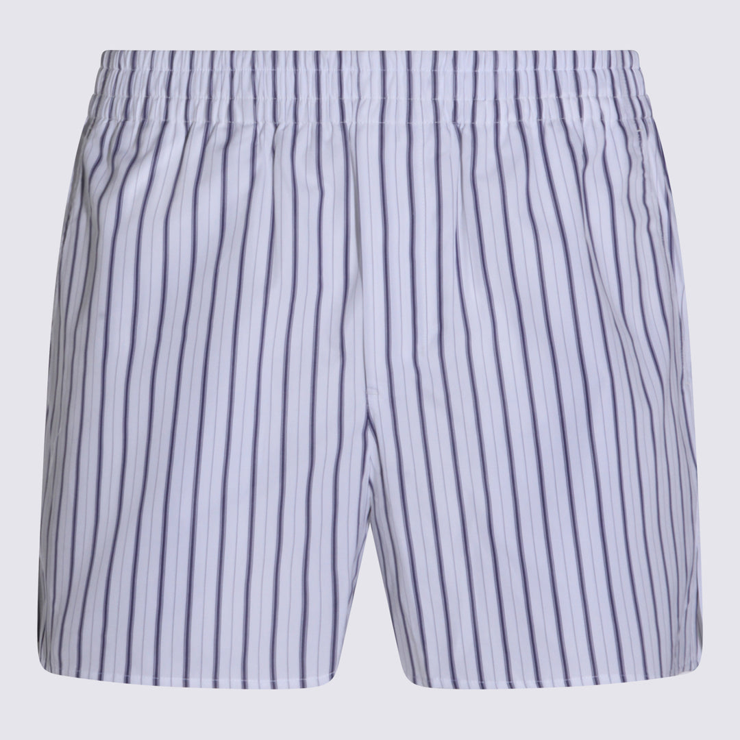 Ami Paris Shorts - White-Blue | 6eda6057fb1ada352f1c1086e8d8d3560a54f17c