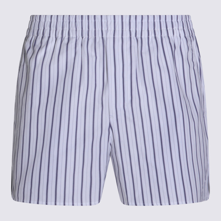 Ami Paris Shorts - White-Blue | 6eda6057fb1ada352f1c1086e8d8d3560a54f17c