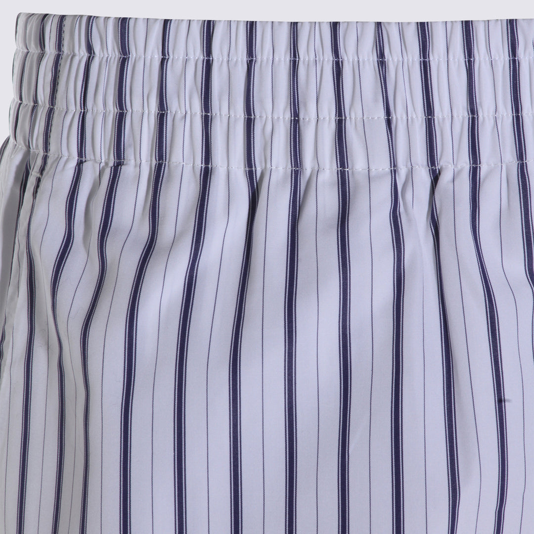 Ami Paris Shorts - White-Blue | ab37d9083d1188960af0154b3e3e6cc9bebcdab9