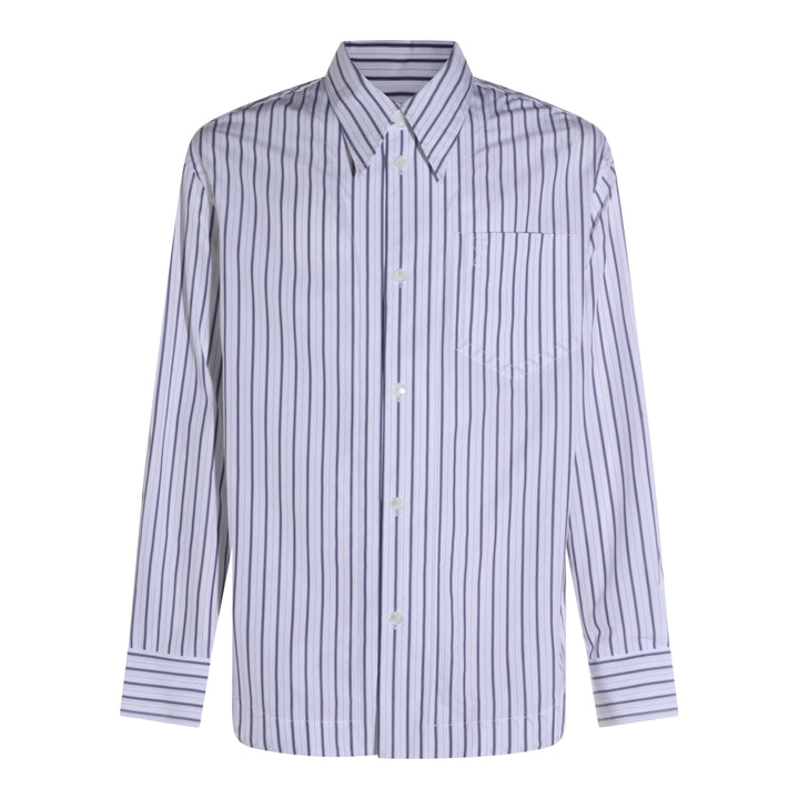 Ami Paris Shirts - White-Blue | bd5b9aa659fc6f338b018167d08944fc01d54449