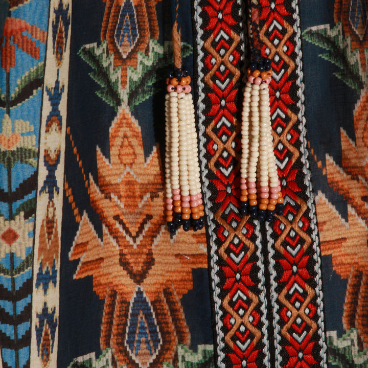 Farm Rio Top - EMBROIDERED TAPESTRY BLUE | 2411be972ca94a5aa61a5ca7655c9c584c0a3ada