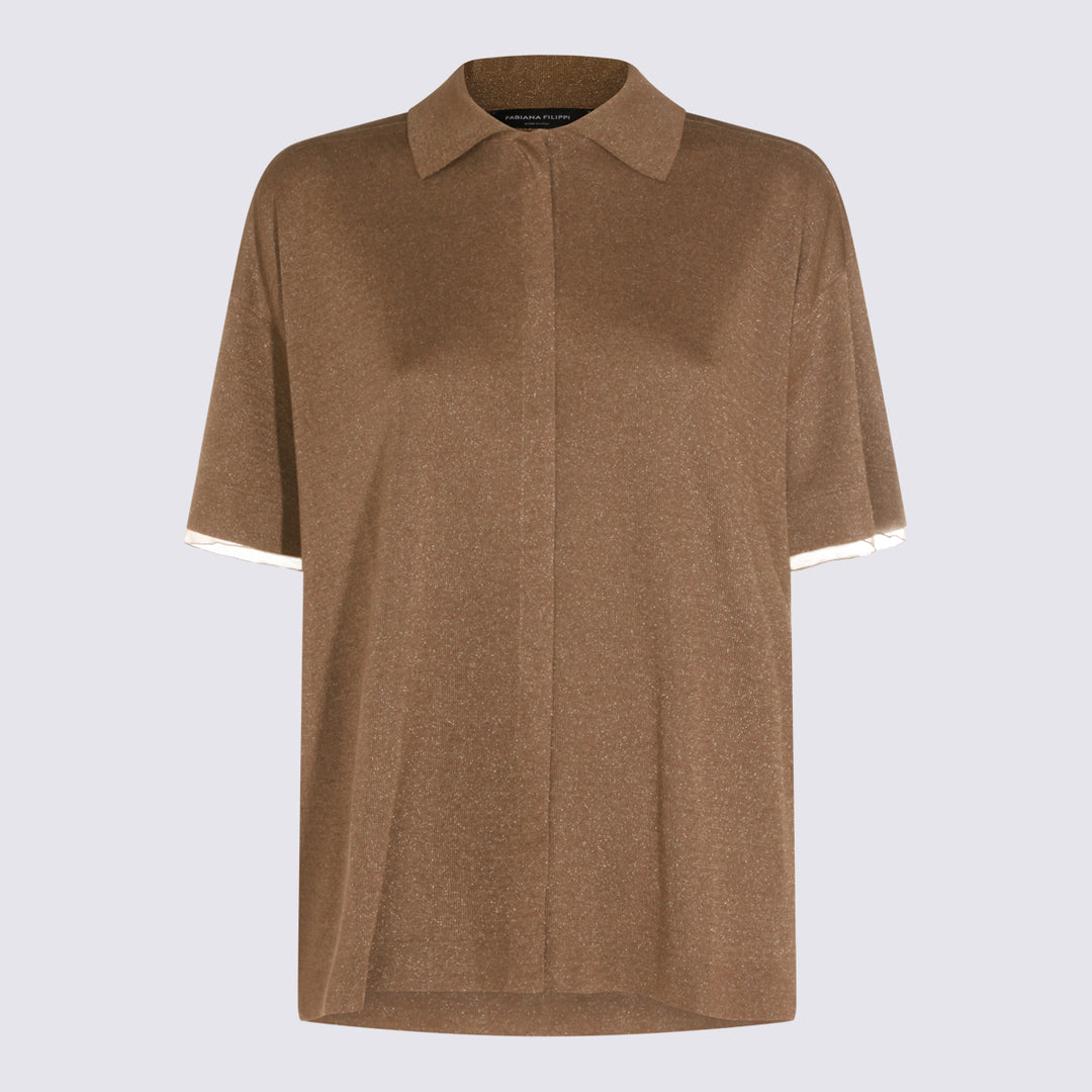Fabiana Filippi T-shirts and Polos - Metallici e grigi | 5e1c8ce1d97dc6a840460a2282a3b078cc6c8261