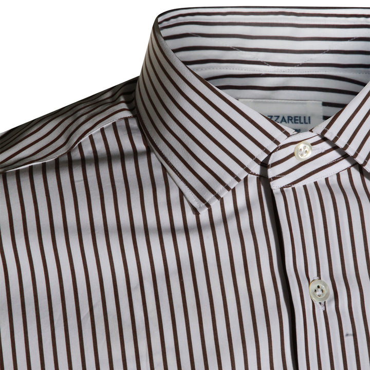 Mazzarelli Shirts - BIANCO-CAFFE | 7c8b8fd16601bcc582fe823fcbc7fbf12ea5306d