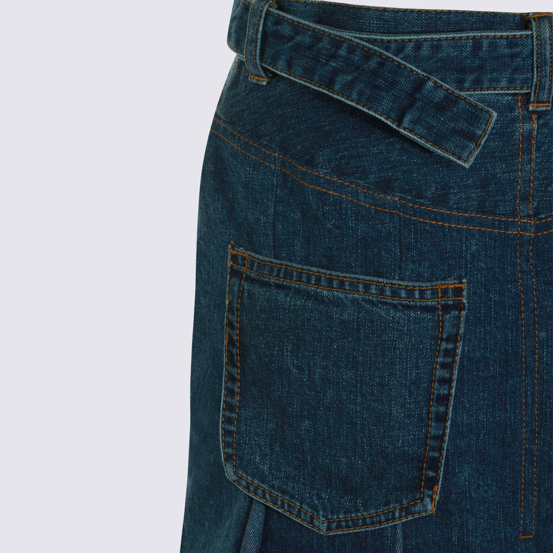Sacai Skirts - Blu e verdi | e1f23d9f72f357f7b1c49e65fb4d068247751041