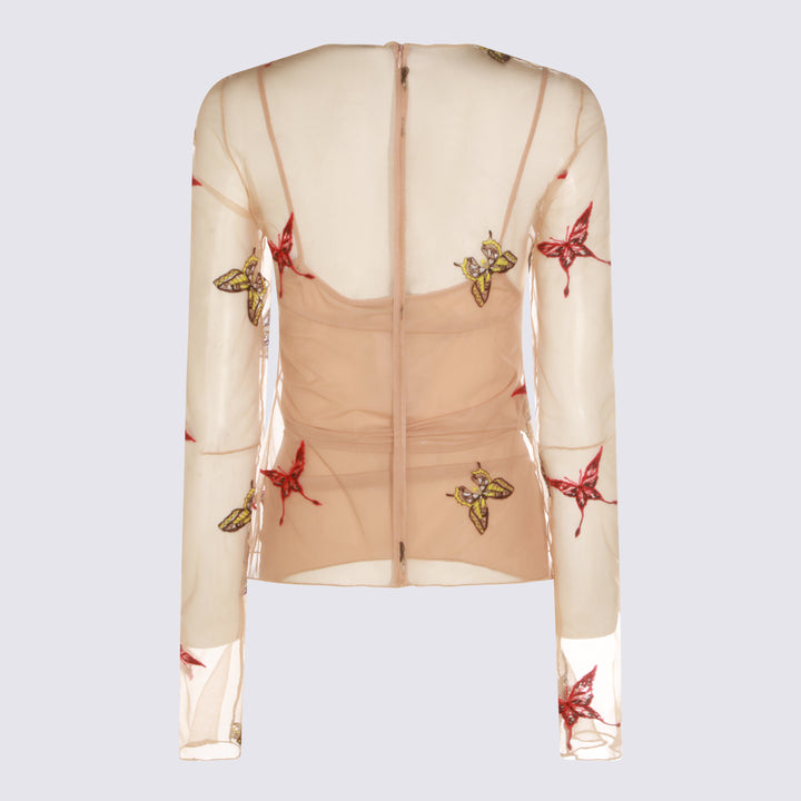 Blumarine Top - CAMEL/MULTI | 8d0ec3dfe519e58d217ece0c08f79d8427e1e184