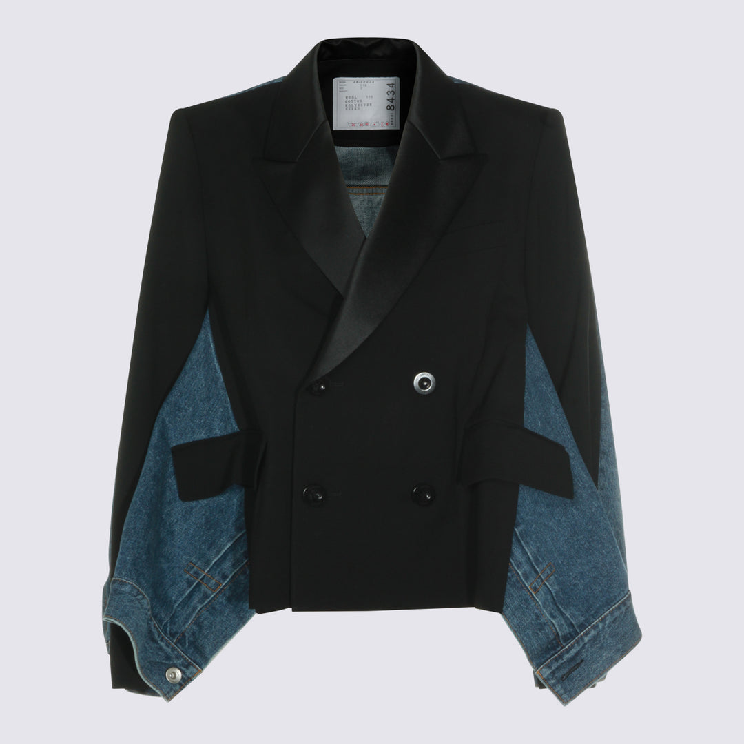 Sacai Jackets - BLACK/BLUE | 83af5cf9a7f89dde79e08df1f1e674cbd49b06d4