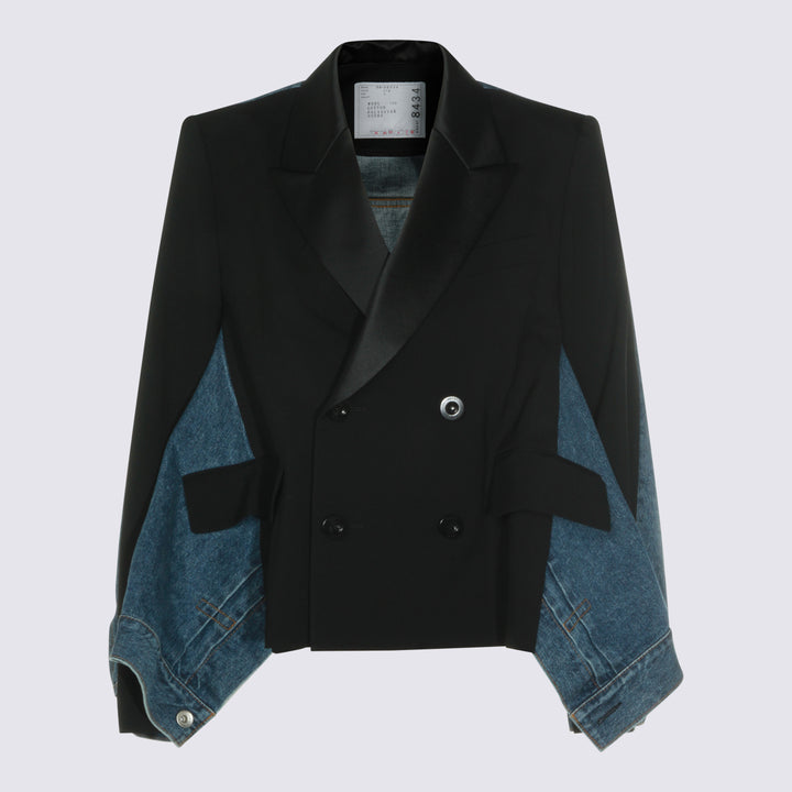 Sacai Jackets - BLACK/BLUE | 83af5cf9a7f89dde79e08df1f1e674cbd49b06d4