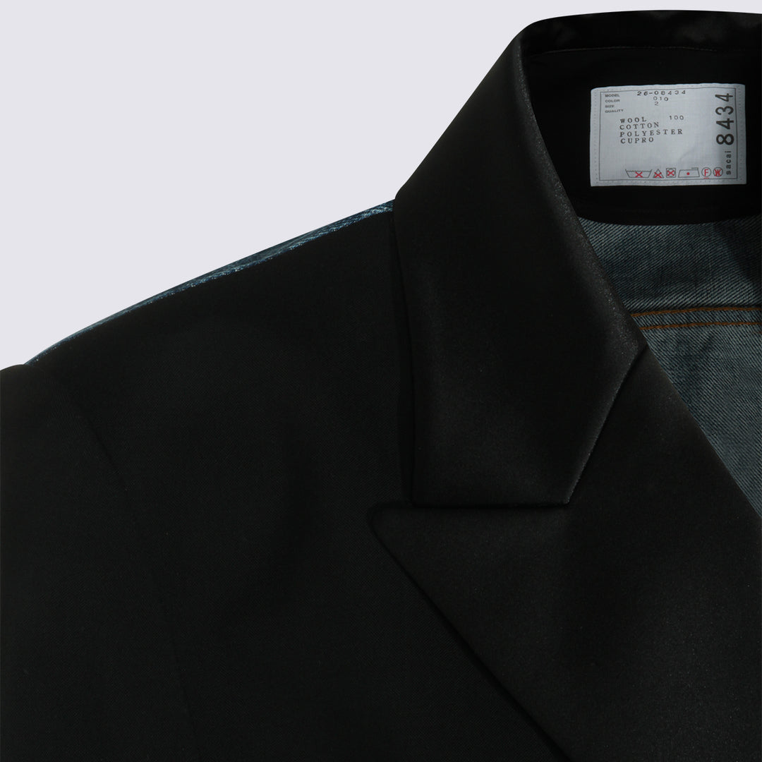 Sacai Jackets - BLACK/BLUE | a794bc91a1a3d7f121af6b16ebf265d5a7344933