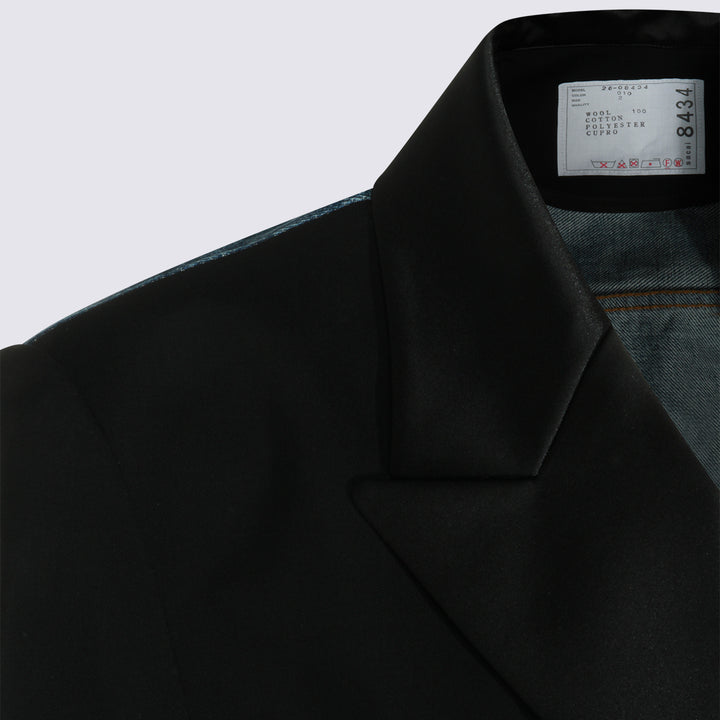 Sacai Jackets - BLACK/BLUE | a794bc91a1a3d7f121af6b16ebf265d5a7344933
