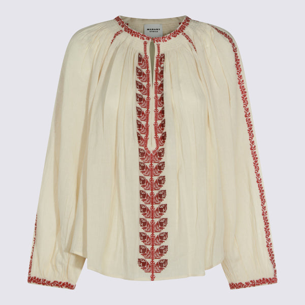 Top Beige/Red