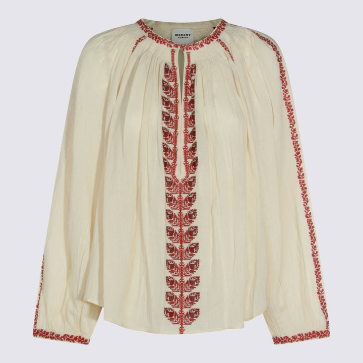 Marant Etoile Top - BEIGE/RED | 756d5a28b0d7ecd3b32be7ed80d0cf5fd57e244a