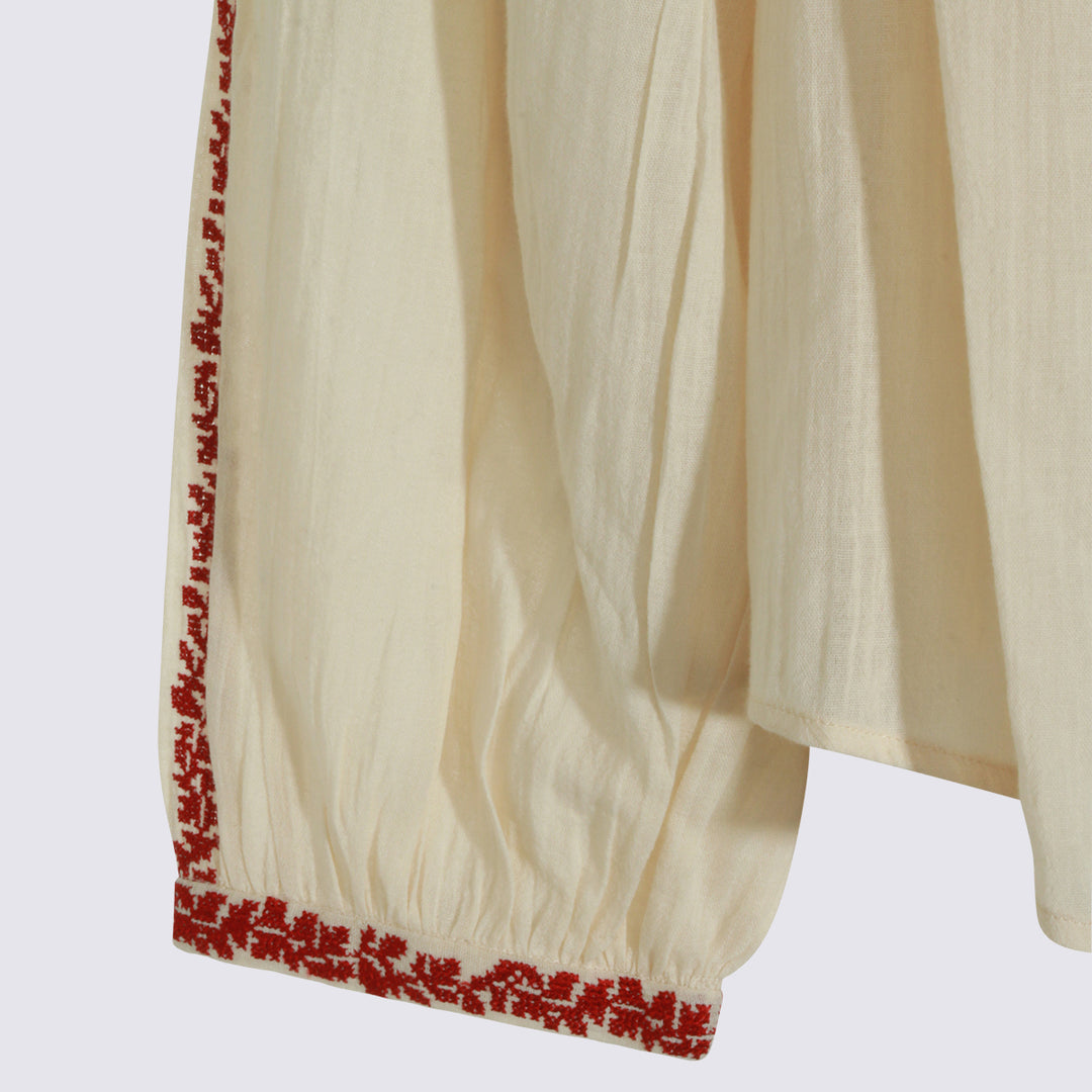 Marant Etoile Top - BEIGE/RED | 68c767c82eb900370bec7296c2023327e9a7cb6f