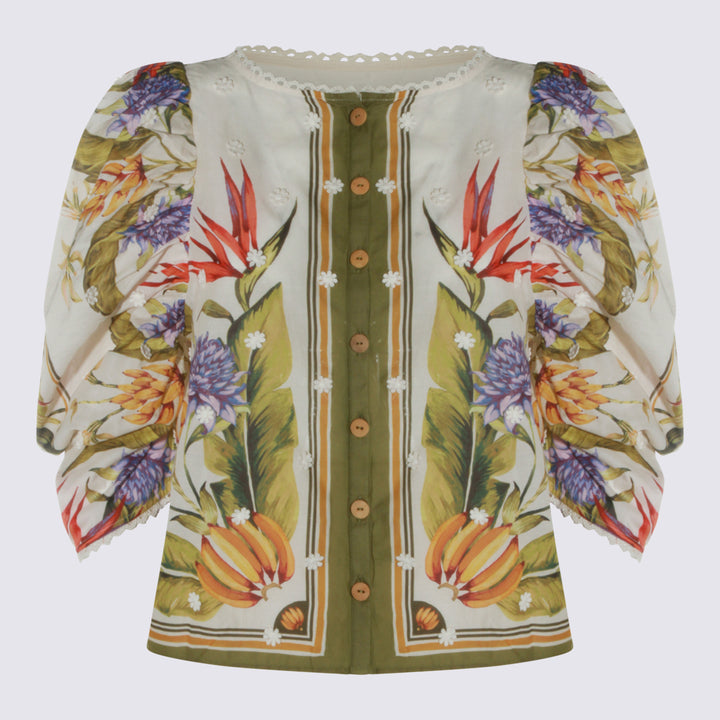 Farm Rio Top - TROPICAL SCARF SAND | a63ada21b24066a561aeb58fe5c58ae159b55cf3