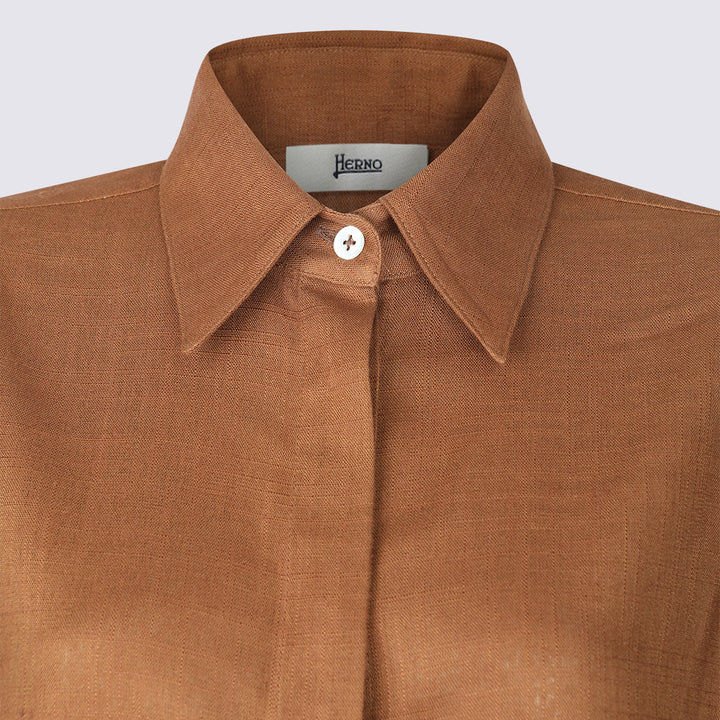 Herno Shirts - Marrone | 7c01156fe49954fcdd7b15049a911506885c32d9