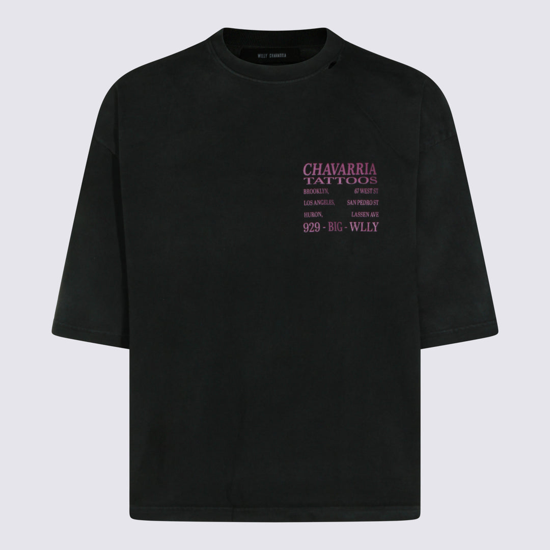 Willy Chavarria T-shirts and Polos - Nero | f589b3600b16cb6668b6fab759bb93e40cc219c0