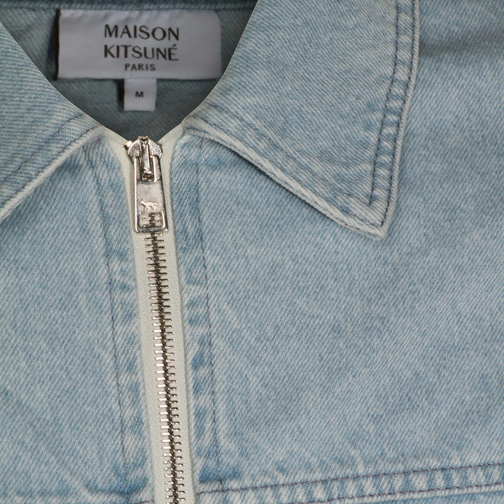 Maison Kitsune' Jackets - LIGHT WASHED INDIGO | f8b88f52e62d5b156990236036bc78040f55265e