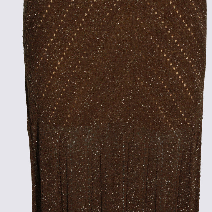 Twin-Set Dresses - COFFEE LIQUEUR LUREX | fd19f92b2d5a2135f4e98bd2612ddbb3b84edd2e