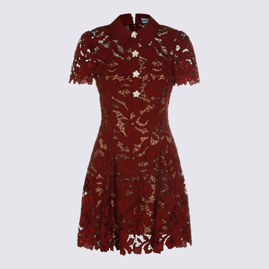 Self-Portrait Dresses - BURGUNDY | 550945329dde45c5f85b6ad2b09951d3cd813316
