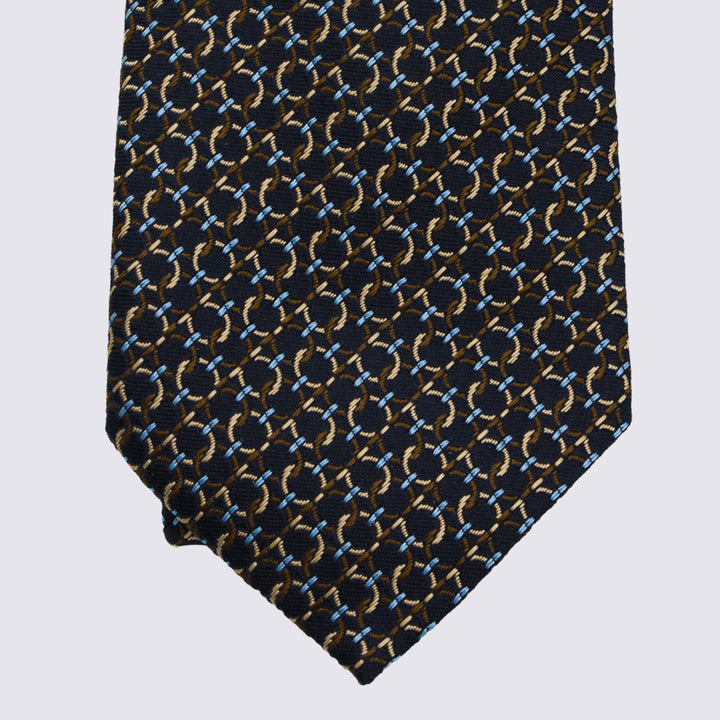 Ferragamo Ties - Navy | b2e352d9b0a301105c3a67f2eb8a965a183d5446