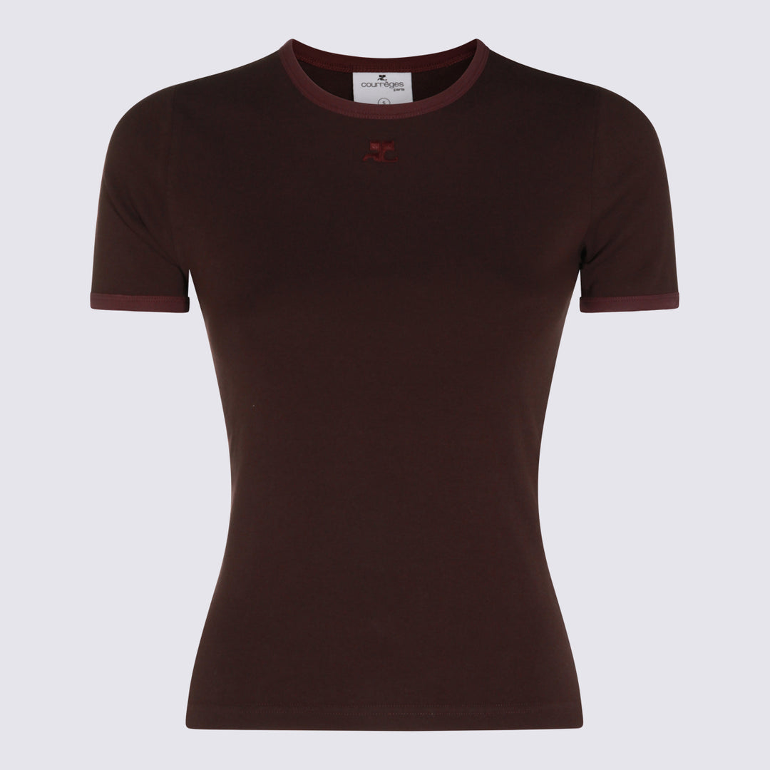 Courreges T-shirts and Polos - BURNT RED/DEEP GRENAT | fbda0722ce5af7ea5de7f200f869b3fc2bdbc594