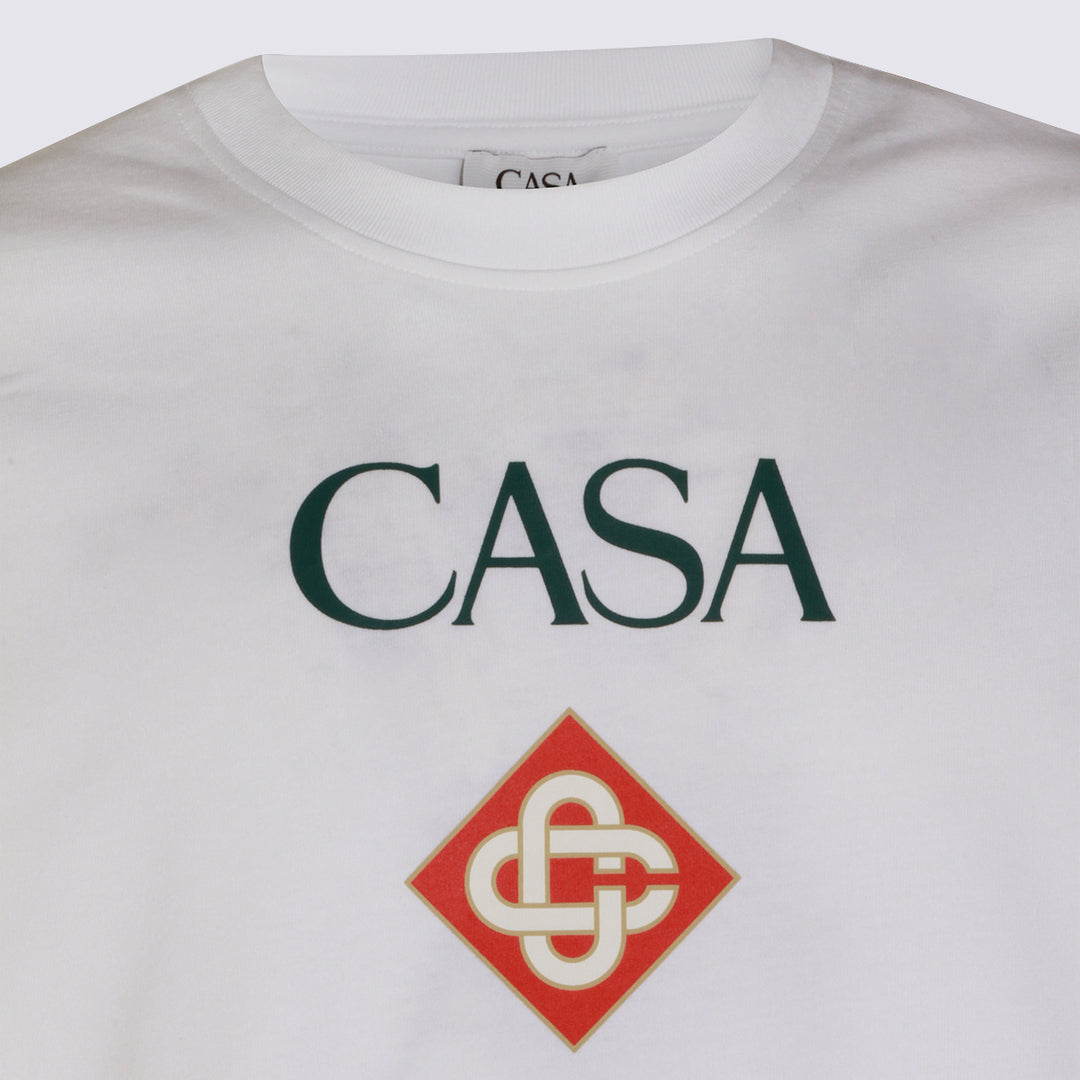 Casablanca T-shirts and Polos - Bianco | f64bf367805fa801e089a611826c695ecd991881