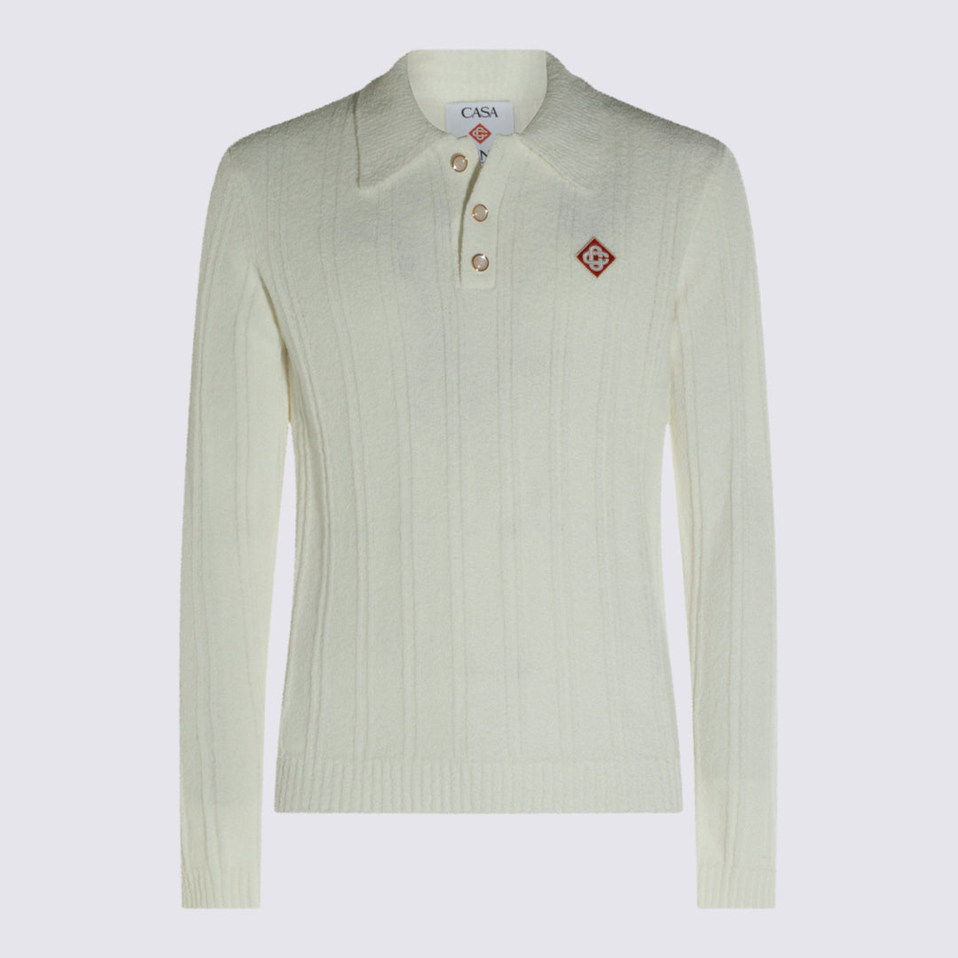 Casablanca Sweaters - Bianco | f3ae2d1430c4bf814d366e6e64ecc32d60d19669