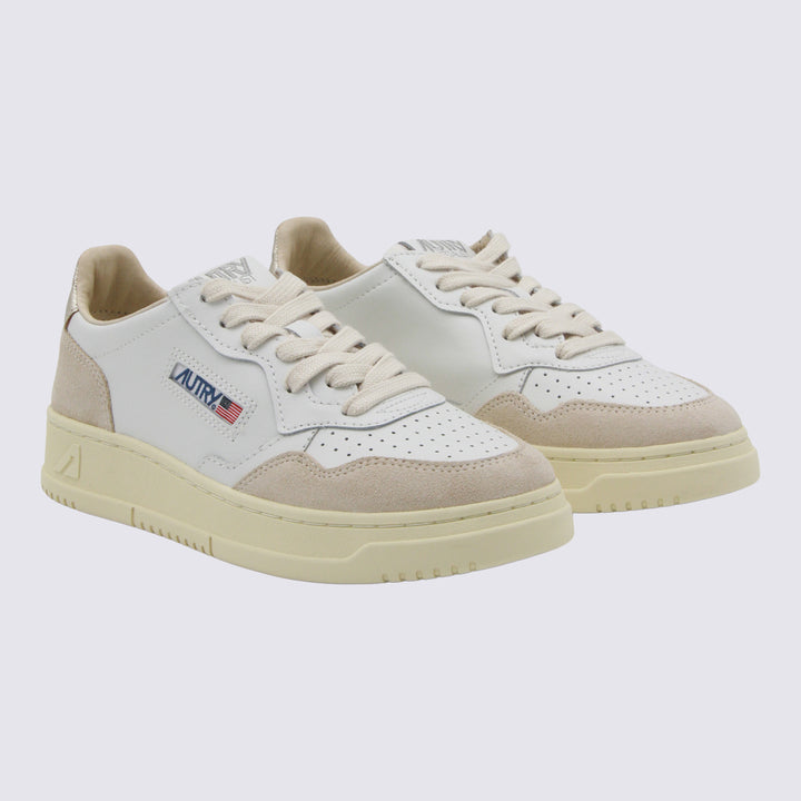 Autry Sneakers - LEAT/SUEDE WHITE/GOLD | 2a5318256d6a2d32da9e851dac39cffbf853f449